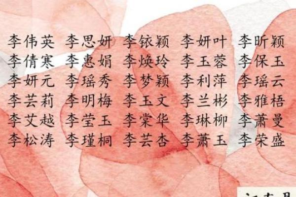 李姓氏取名字大全女孩子(姓李的名字大全女孩) 李姓氏取名字大全女孩子(姓李的名字大全女孩)