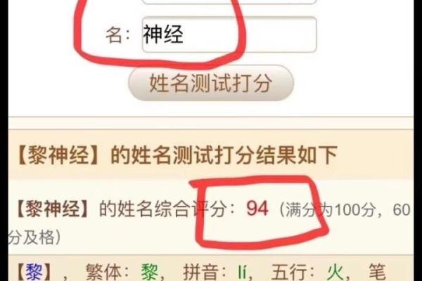 姓名测试免费评分(姓名测试免费评分查询)
