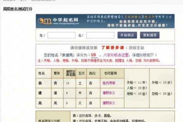 姓名测试打分名典(姓名测试打分免费查询)