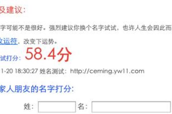 姓名打分免费测试网(姓名打分免费测试最准)