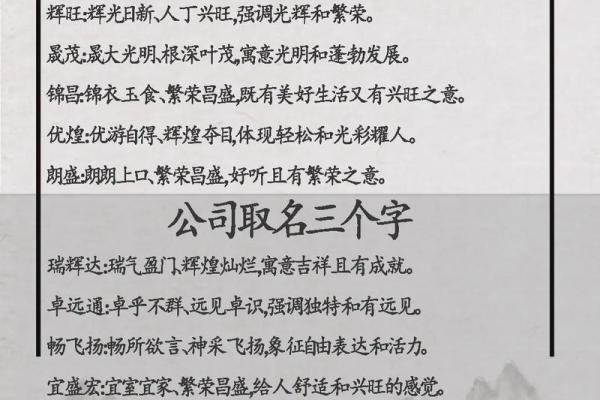 公司三字取名(三字好听公司名字)