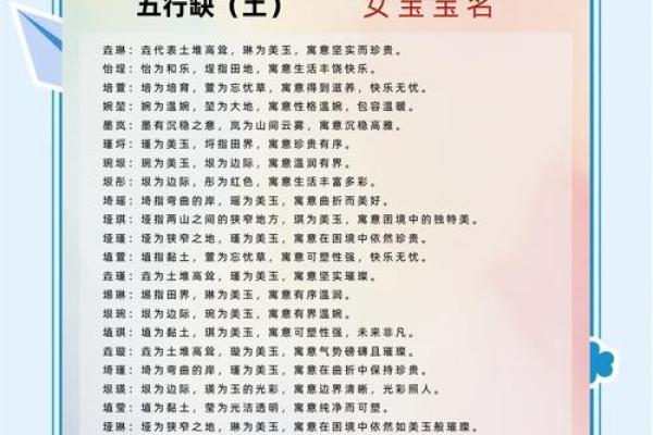 女孩土字旁起名字大全(女孩土字旁最吉利的名字)
