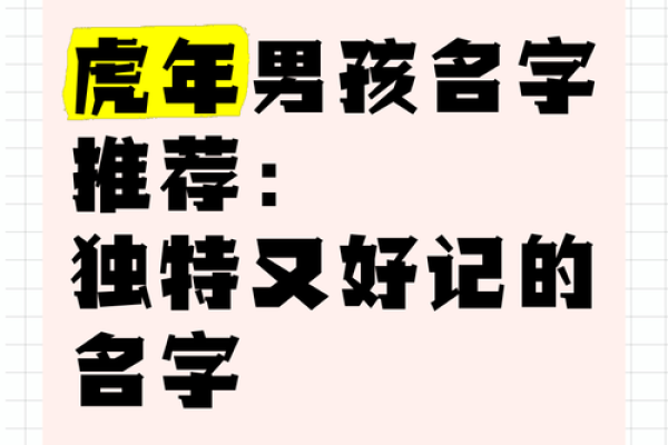 虎年男孩取名名字大全(虎年男孩好听顺口好记的名字) 虎年男孩取名名字大全(虎年男孩好听顺口好记的名字)