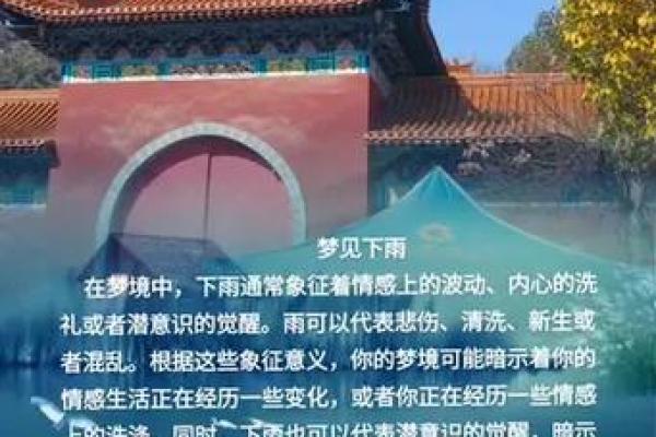 梦见下雨是什么征兆 男性(梦见下雨是什么征兆 男性朋友)