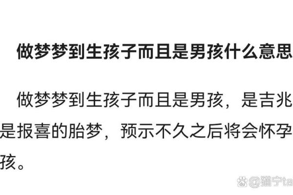 梦到生了个男孩是什么意思(梦到生了个男孩是什么意思孕妇)