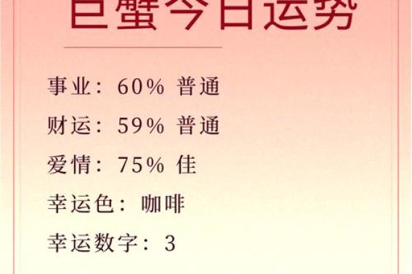 巨蟹座今日财势(巨蟹座今日财运怎样) 巨蟹座今日财势(巨蟹座今日财运怎样)