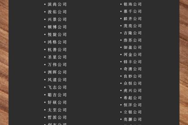 带铭的公司名称(带铭的洋气的公司名字)